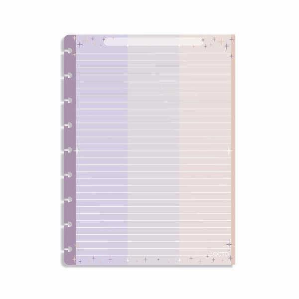 Imagem de Refil Pautado Multiuso Anoitecer Médio - Caderno de Disco - Octo - Planner Vertical - Colegial 9 furos