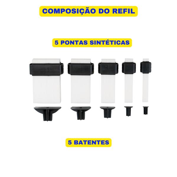 Imagem de Refil Pontas Sintéticas A, B,C,D e E P/ Kit Escrita 5 Pincéis