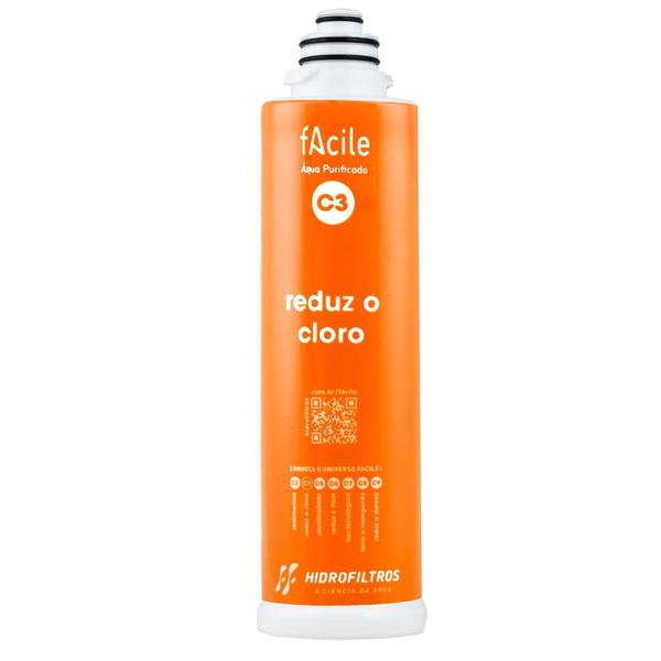 Refil Purificador Facile C3 Reduzir O Cloro Hidrofiltros Imagem de Refil Purificador Facile C3 Reduzir O Cloro Hidrofiltros