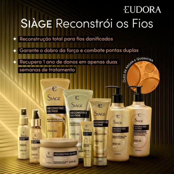 Imagem de Refil Shampoo Eudora Siàge Reconstrói Os Fios 400Ml