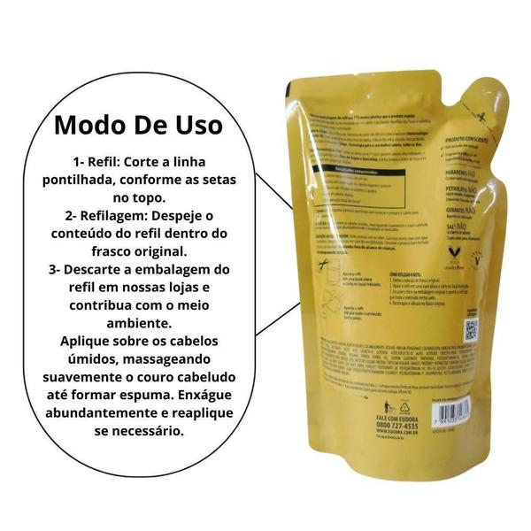 Imagem de Refil Shampoo Eudora Siàge Reconstrói Os Fios 400Ml