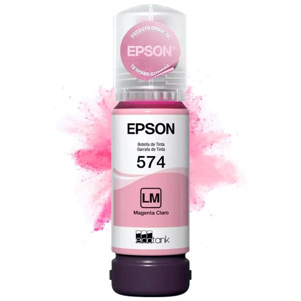 Imagem de Refil Tinta Light Magenta T574 T574620 Original Epson Compatível Impressoras L8050 L18050 Fotográfico