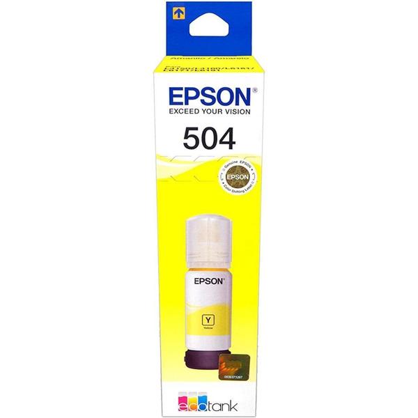 Imagem de Refil Tinta T504 L4150 L4160 L6161 L6191 L6171 Original Amarelo