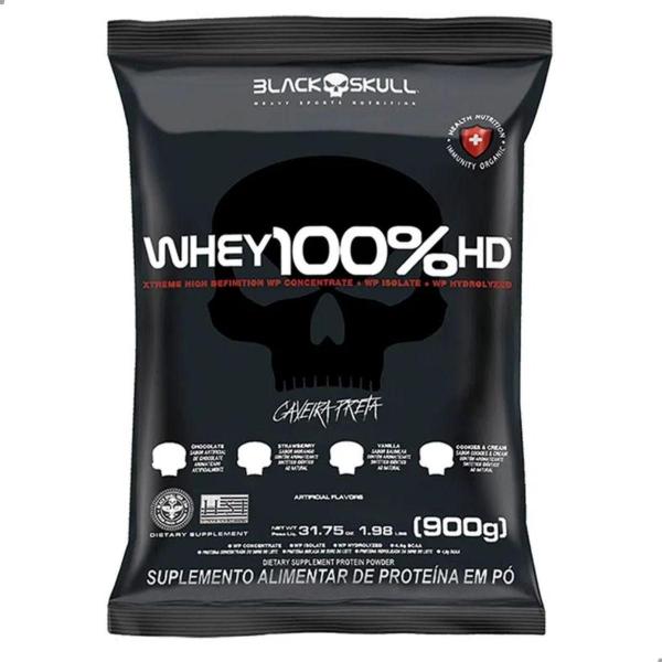 Imagem de Refil Whey 100% Xtreme HD 3W 900g Black Skull