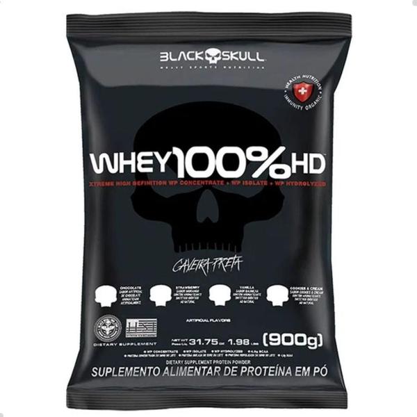 Imagem de Refil Whey 100% Xtreme HD 3W 900g Black Skull