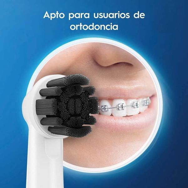 Imagem de Refis para Escova Elétrica Oral-B Advanced Charcoal 2 Unidades, Cor: Preto