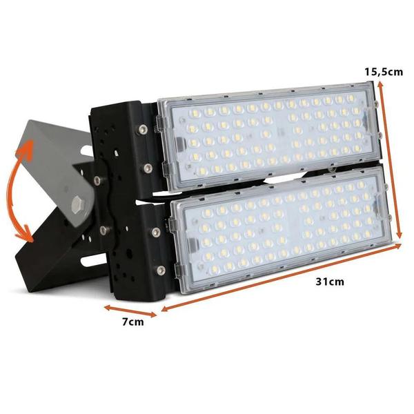 Imagem de Refletor 100W Modular LED Industrial Branco Frio 5700K IP67 Bivolt