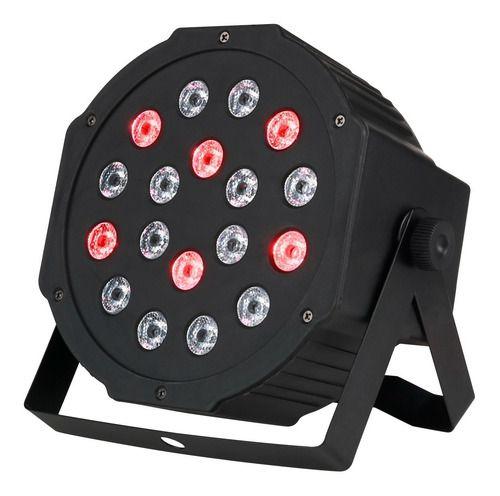 Imagem de Refletor 18 Leds Rgb 1w Luminos Dmx Strobo Profissional Slim