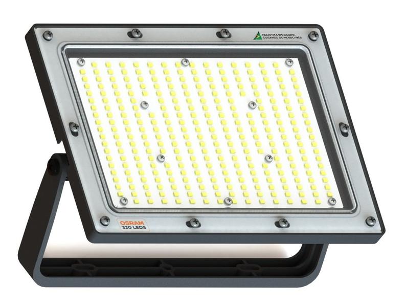 Refletor 400w Led Osram 36000lm Slim Bivolt Ip66 Branco frio - RJ ILUMINAÇÃO Imagem de Refletor 400w Led Osram 36000lm Slim Bivolt Ip66 Branco frio