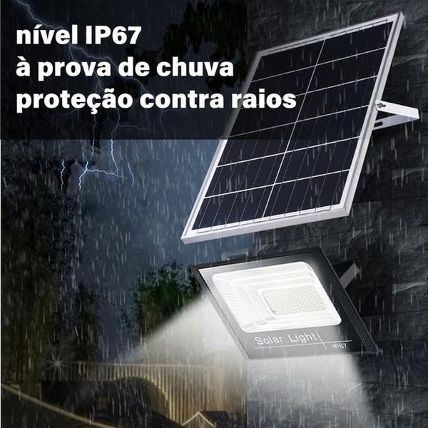 Imagem de Refletor 50w + Painel Solar Led Ip67 Com Controle Remoto