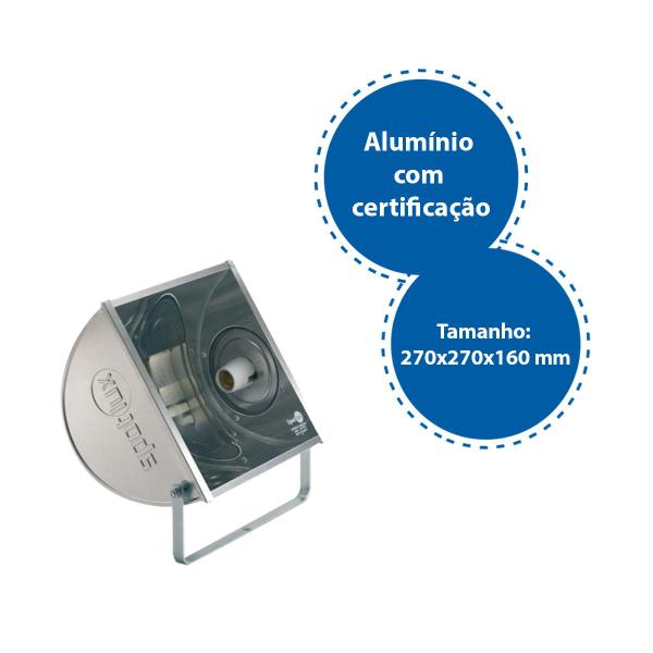 Imagem de Refletor Alumínio Rle250w E27 Spotlux Retangular Sem Lâmpada