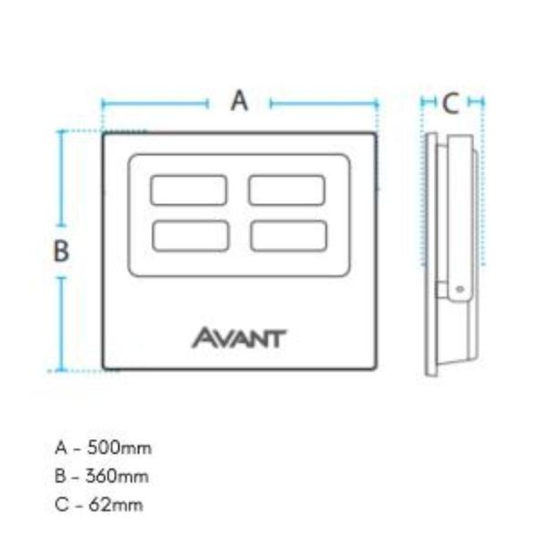 Imagem de Refletor Avant Led Slim 400w Preto Bivolt 5 Unidades