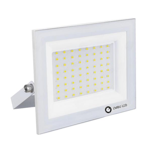 Imagem de Refletor Branco Led 100W 6000K Bivolt IP66 18,4cm