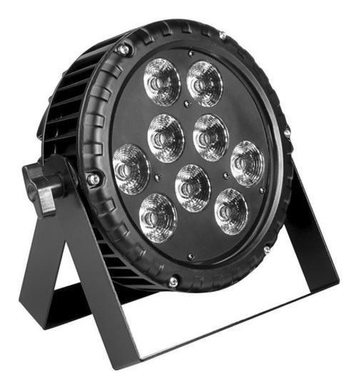 Imagem de Refletor Canhao Led Par 64 Rgbwa+Uv 9 Leds 18W Prova D'Agua