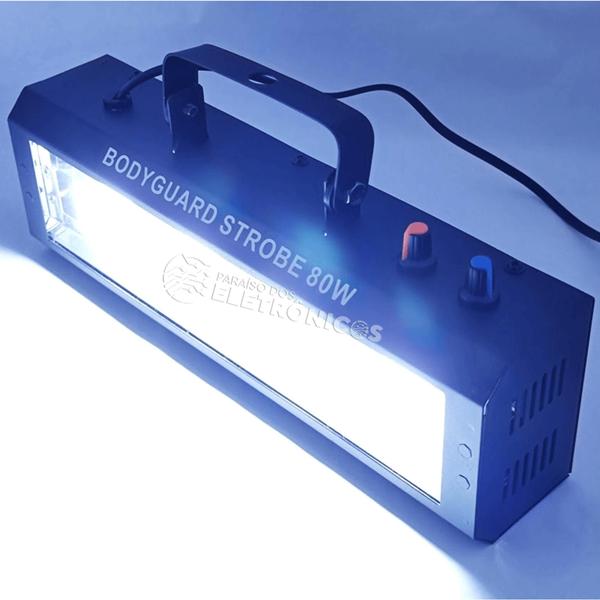 Imagem de Refletor Canhão Strobo Controle Remoto 4 LEDs Branco de 80W Potencia - 1948814