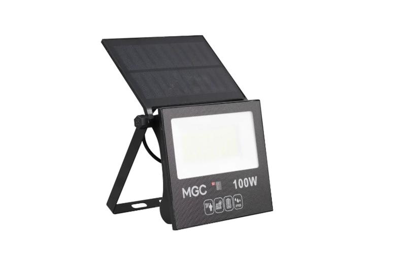 Imagem de Refletor com Placa solar 100w acendimento automatico luz branca