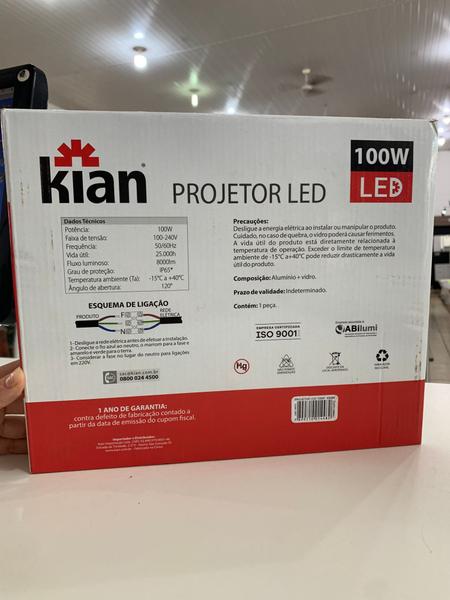 Imagem de Refletor De Led 100w- Kian