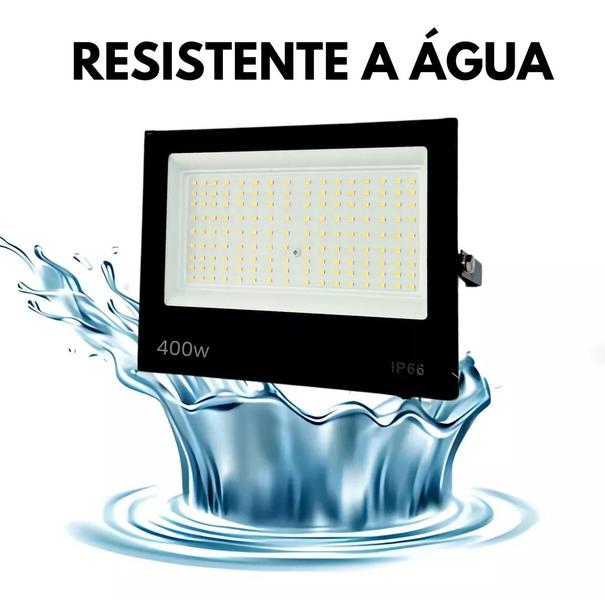 Refletor Fio 400W Eletrico Holofote Potente Luz Led Iluminação Branco Frio - AAATOP Imagem de Refletor Fio 400W Eletrico Holofote Potente Luz Led Iluminação Branco Frio