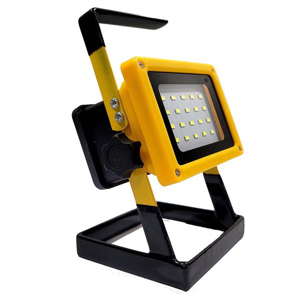 Imagem de Refletor Holofote 100w Led Recarregável Portátil Lanterna Bivolt Com Carregador Tomada e Veicular