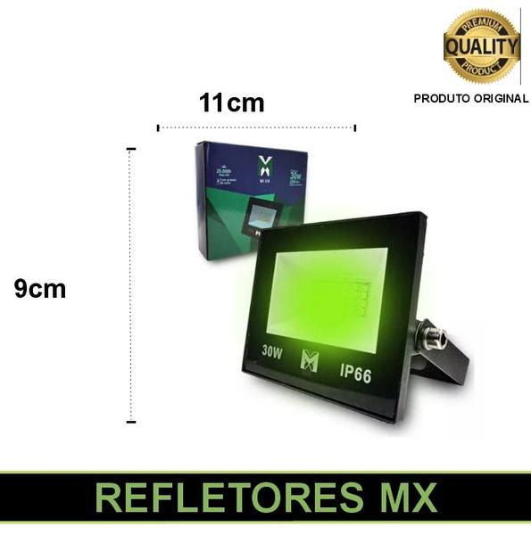 Imagem de Refletor holofote LED 30w Verde Bivolt Para Jardim Decoração Paisagismo A Prova D'água