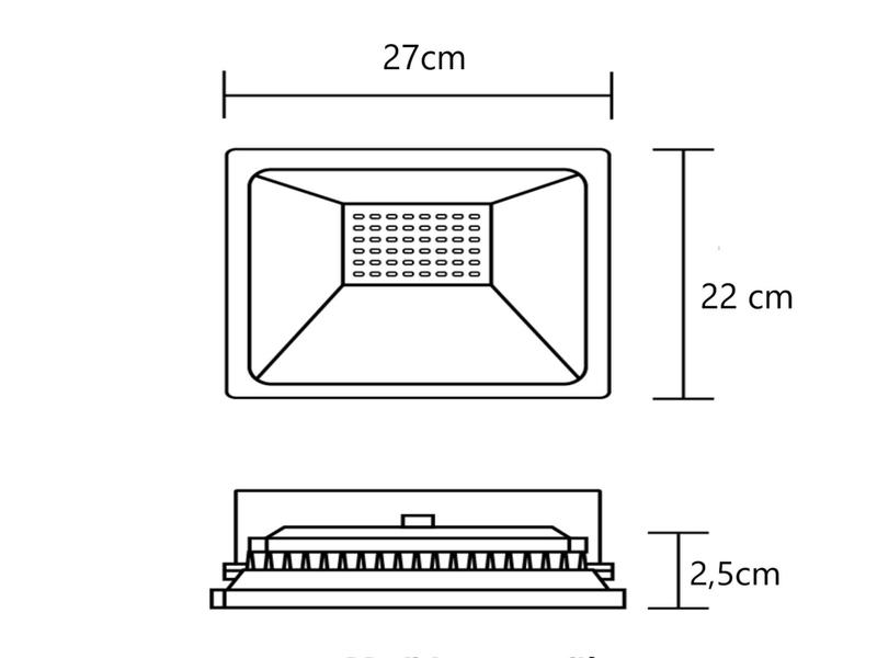 Refletor Holofote Led Bivolt Ip66 400w a Prova Dágua Azul - AaaTop Imagem de Refletor Holofote Led Bivolt Ip66 400w a Prova Dágua Azul