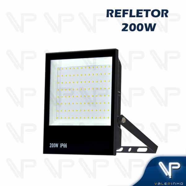 Imagem de Refletor holofote led smd   200w 6500k(branco frio)bivolt ip66 kit5