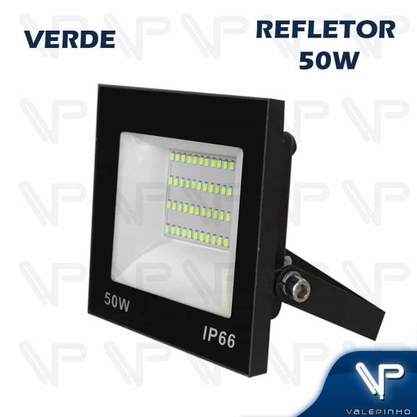 Imagem de Refletor holofote led smd 50w verde bivolt ip66