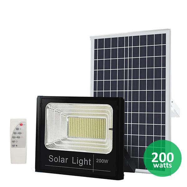 Imagem de Refletor Holofote LED Solar Com Controle Remoto 200W a Prova D'água DS11287