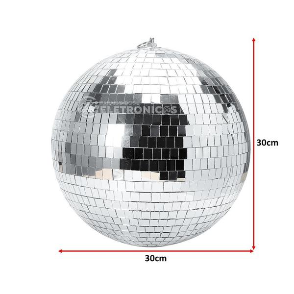 Refletor Holofotes E 1 Globo Bola Espelhado 30cm Festa KIT002 194882BR REFG30 - PDE Imagem de Refletor Holofotes E 1 Globo Bola Espelhado 30cm Festa KIT002 194882BR REFG30