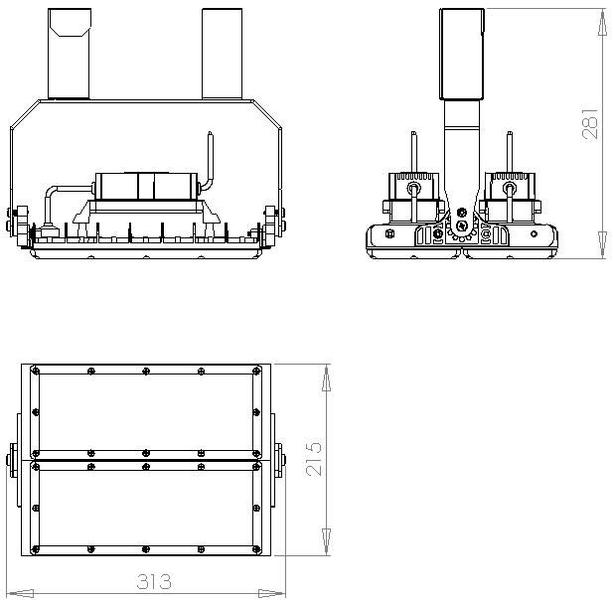 Imagem de Refletor Industrial LED Osram 100W 12000lm IP66 Profissional - Alta Potência