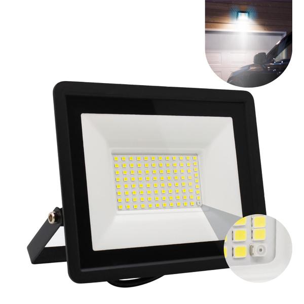 Imagem de Refletor Led 100w Bivolt Prova D'agua C/ Sensor De Presença