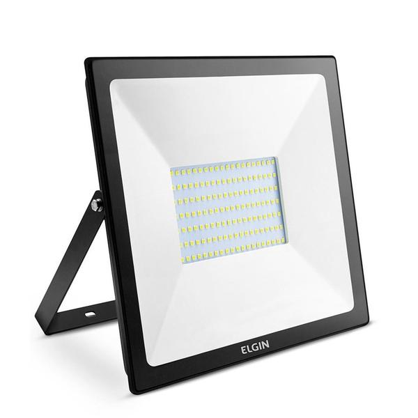 Imagem de Refletor led 100w Projetor Holofote Elgin Branco Frio Bivolt 5500 Lumens 6500K Externo Resistente a Água e Poeira IP65