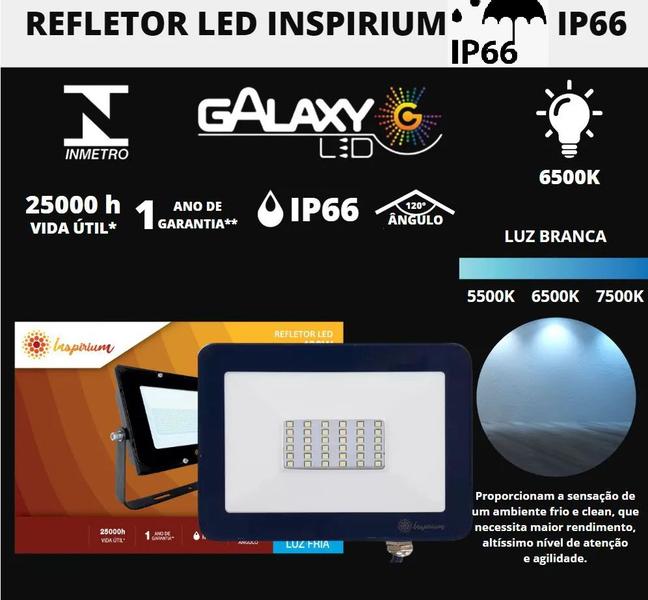 Imagem de Refletor LED 100w Prova D,água 6500K IP Luz Branca IP