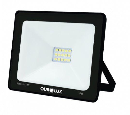 Imagem de Refletor led 10w 6500k branco frio ourolux