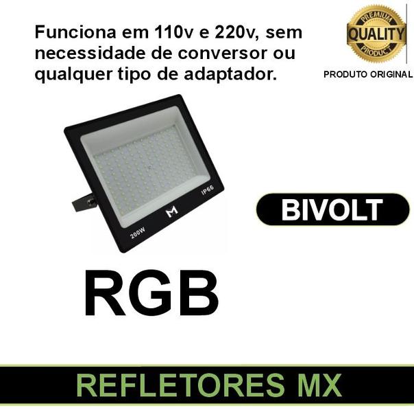 Imagem de Refletor Led 200w Prova D'água RGB  - RGB