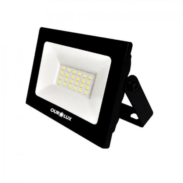 Imagem de Refletor Led 20W Bivolt 6500K Preto Ourolux