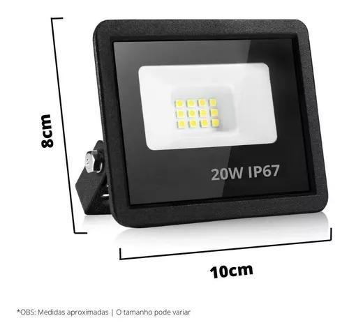 Imagem de Refletor Led 20W SMD Branco Frio IP67 Prova D'Água Bivolt Jardim Iluminação