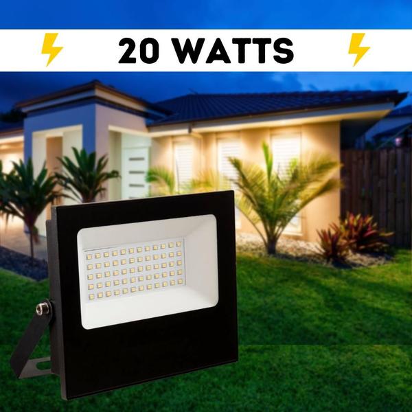 Imagem de Refletor Led 20W SMD Branco Quente IP67 Prova D'Água Bivolt Jardim Iluminação