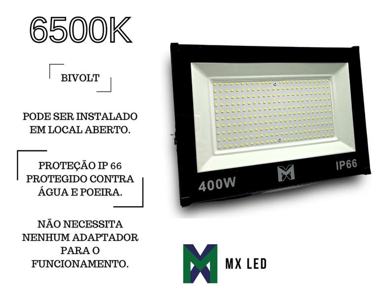 Imagem de Refletor Led 400W Holofote Prova D'Água Frio