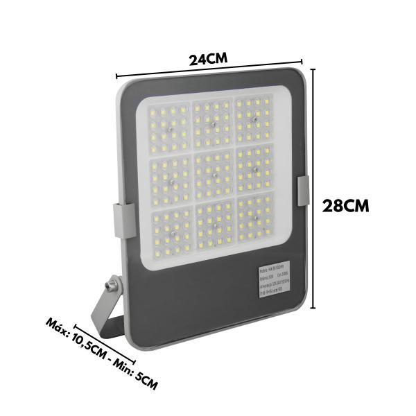 Imagem de Refletor led 50w 5000k modular ip66 6250lm 3 anos garantia