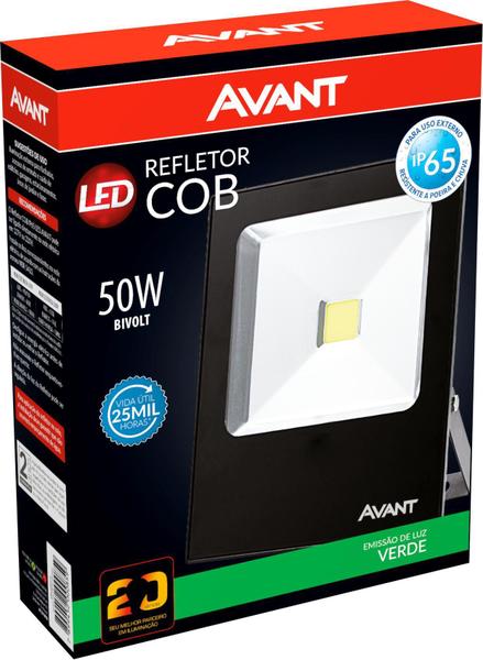 Imagem de Refletor Led 50W Bivolt Luz Verde Avant