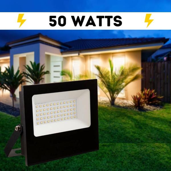 Imagem de Refletor LED 50W Branco Quente Colorido SMD Ip66 Uso Externo Resistente Água Bivolt