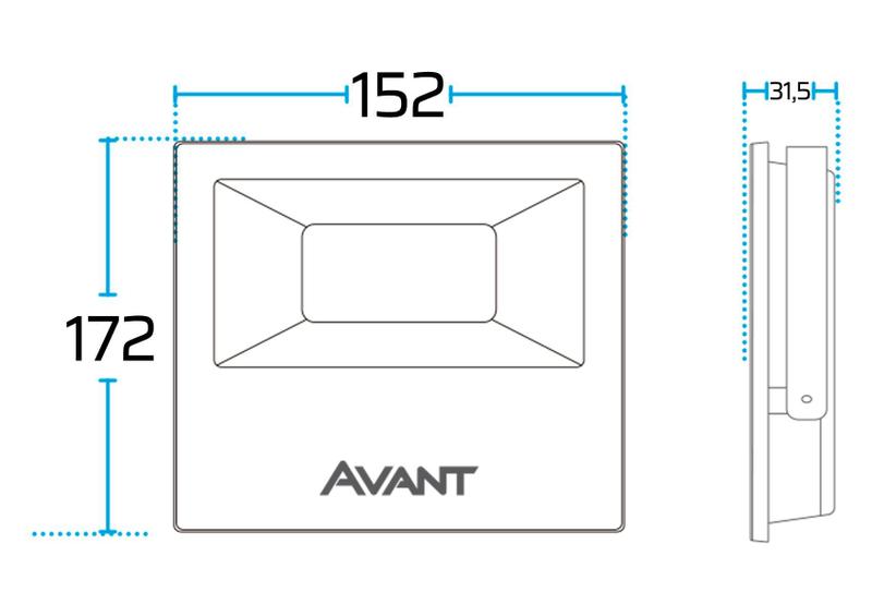 Imagem de Refletor Led 50w Cob Avant Bivolt Slim 6500k Blindado