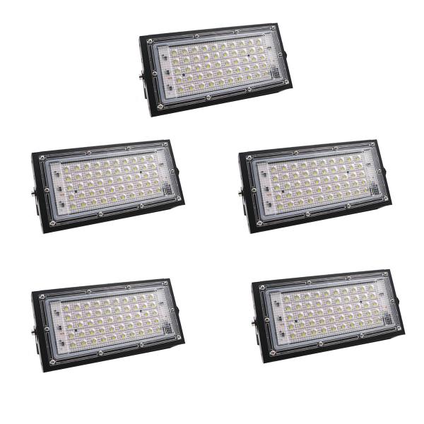 Imagem de Refletor Led 50w Holofote 220V Luz Fria Iluminação - 5 unid