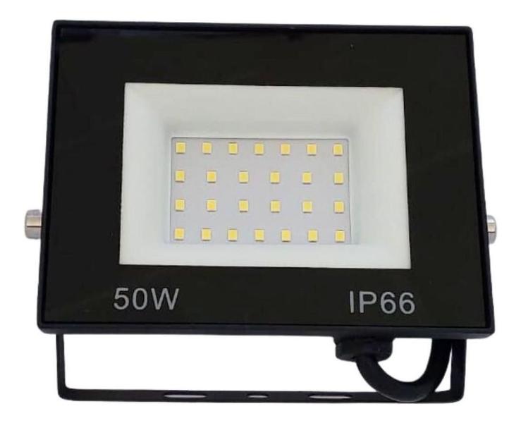 Refletor Led 50W Holofote Bivolt Prova D'Água Ip66 Frio - Al-Mare Imagem de Refletor Led 50W Holofote Bivolt Prova D'Água Ip66 Frio