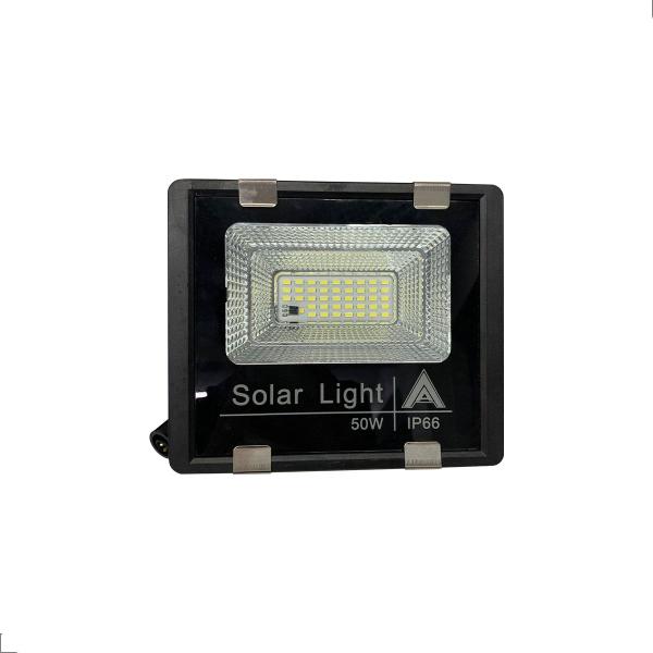 Imagem de Refletor LED 50W Placa Solar Bateria Recarregável SMD 6500K Branco Frio IP66