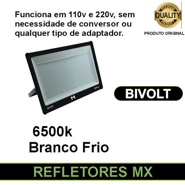 Imagem de Refletor Led 600w Prova D'água Frio 6500k - Frio (6500K)