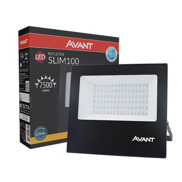 Imagem de Refletor Led Avant 100W 3000K Bivolt Preto