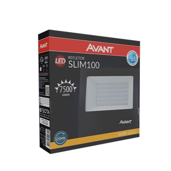 Imagem de Refletor Led Avant 100W 3000K Bivolt Preto