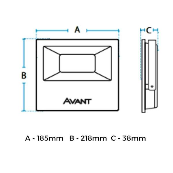 Imagem de Refletor Led Avant 100w Luz Verde Bivolt Preto